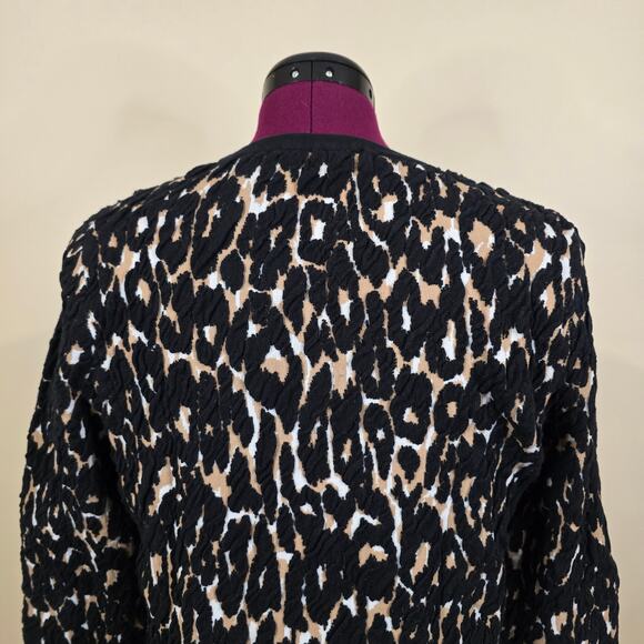 Women's INC International Concepts Black & Tan Textured Knit Top | Size Large - Picture 6 of 9